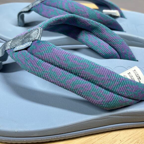Chaco Chillos Womens size 8 Blue Comfort LUVSEAT Arch Support Flip-Flop Sandals - Picture 6 of 13